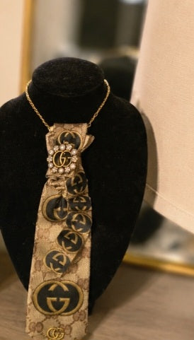 Luxe GG Inspired Necklace Tie