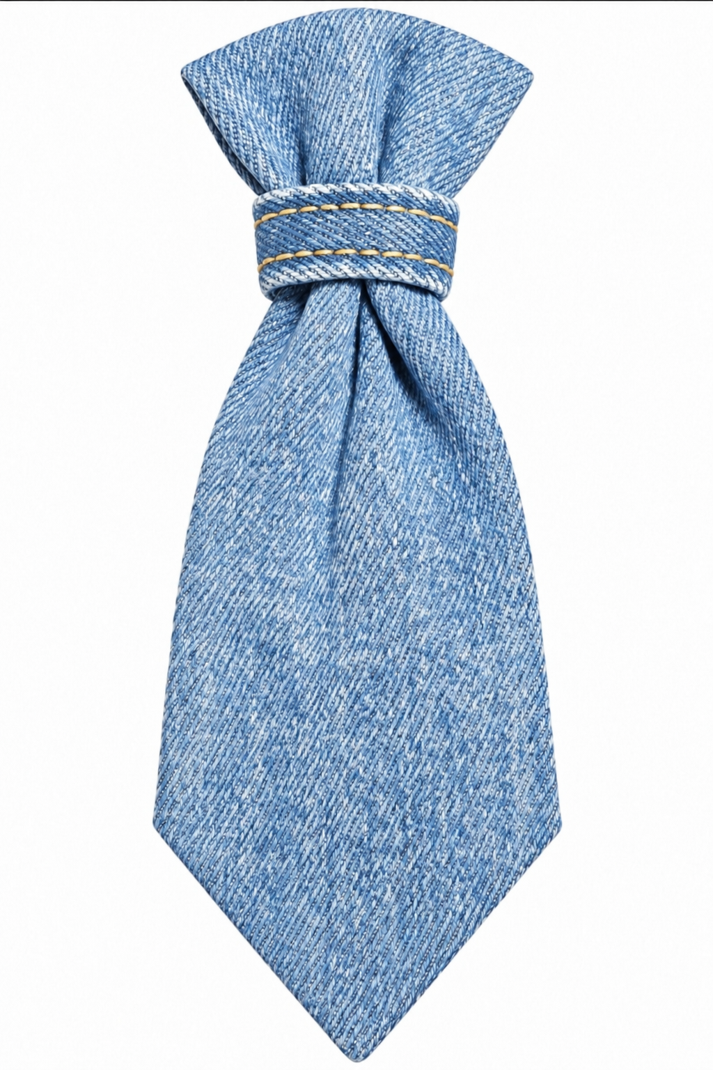 Handmade Denim Necktie Brooch - Blank