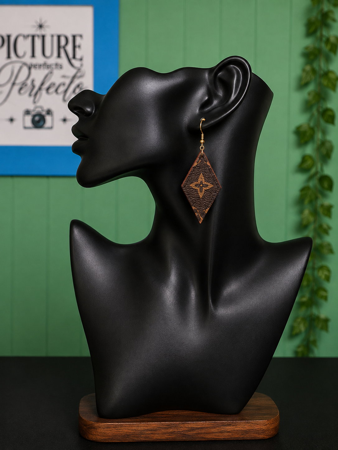 Handcrafted LV Leather Earrings