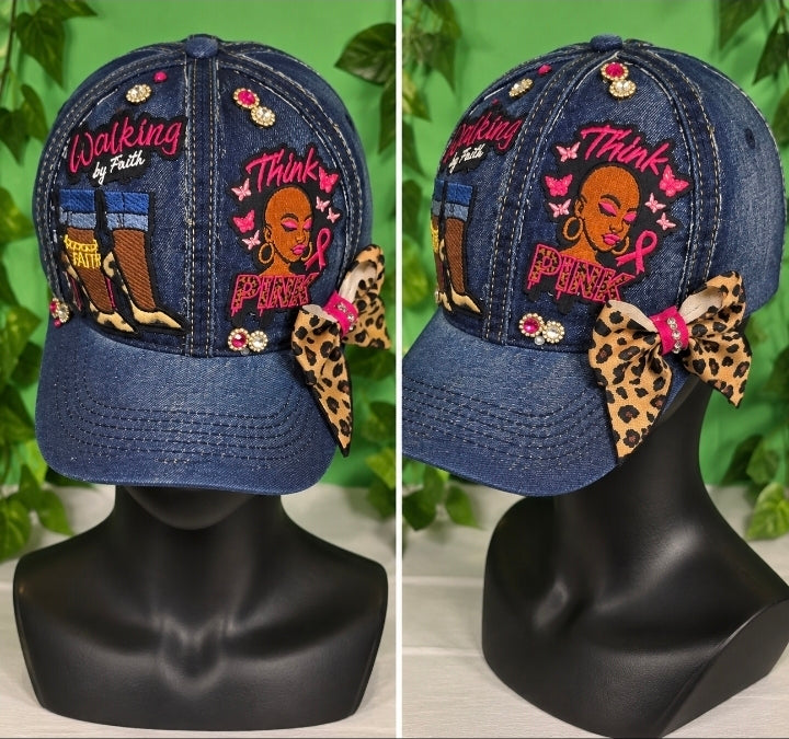 Walking By Faith "Think Pink" - Breast Cancer Hat