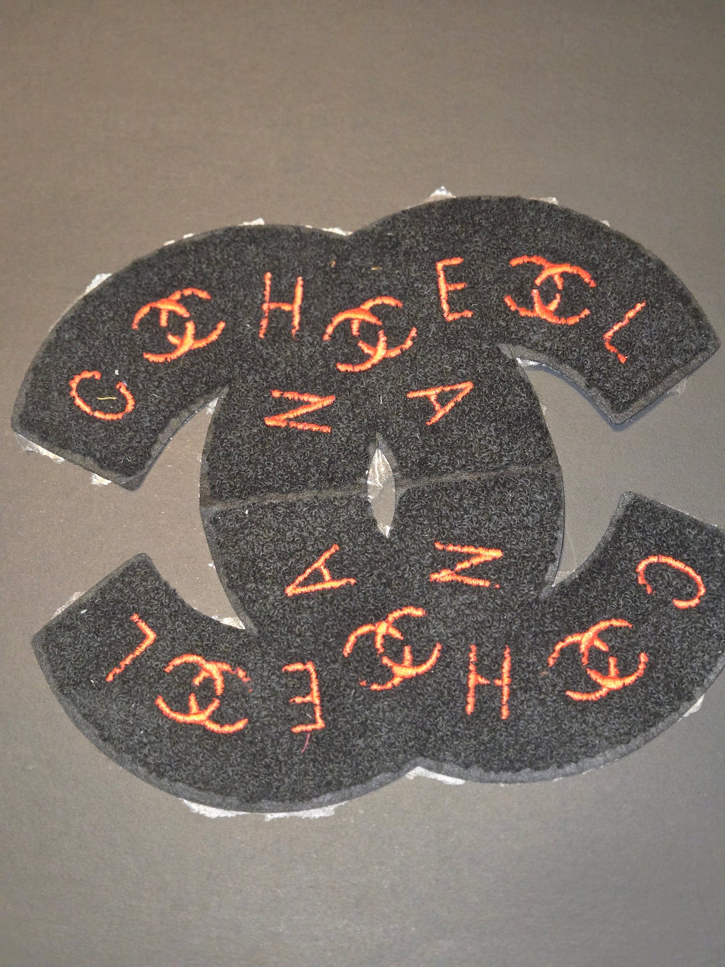 Chenille CC Iron on Patch