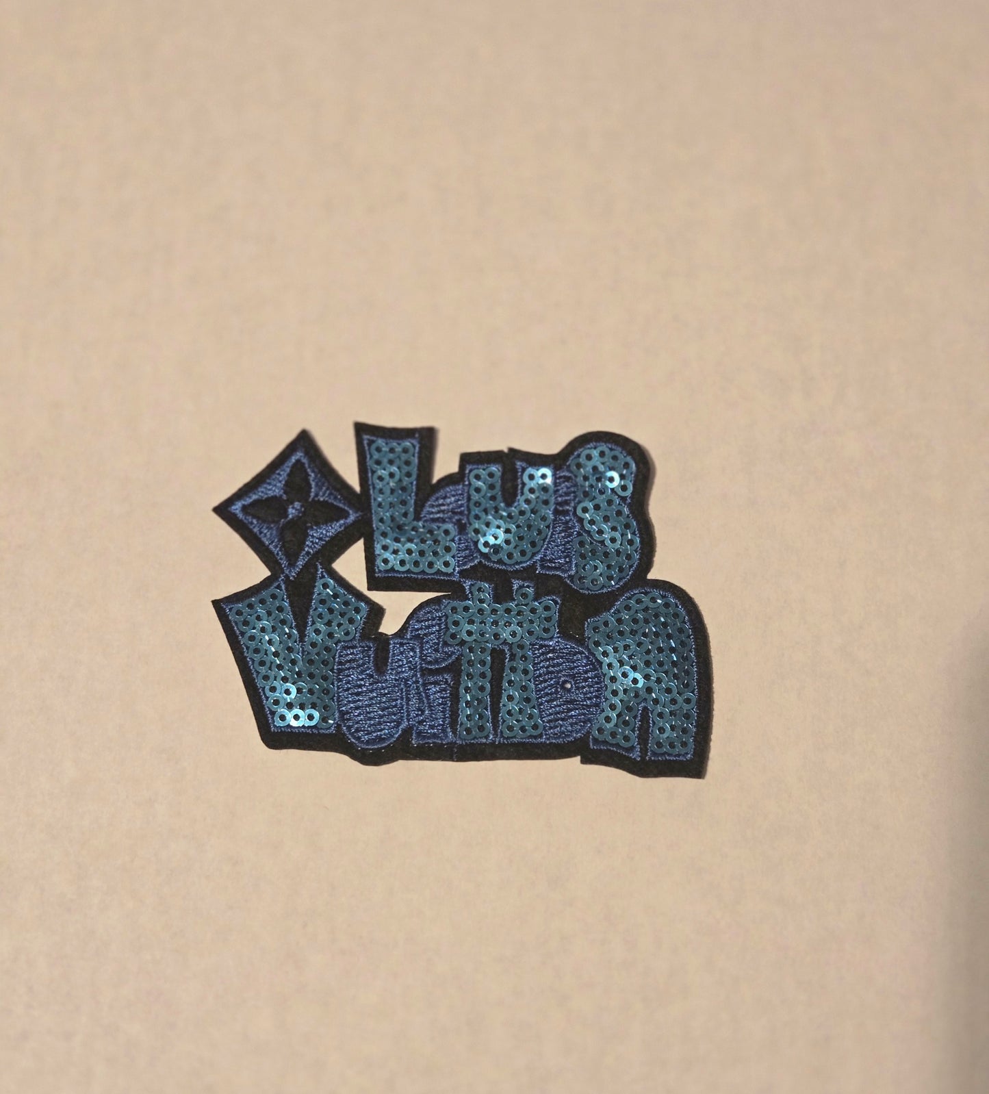 LV Sequin Iron On Patch