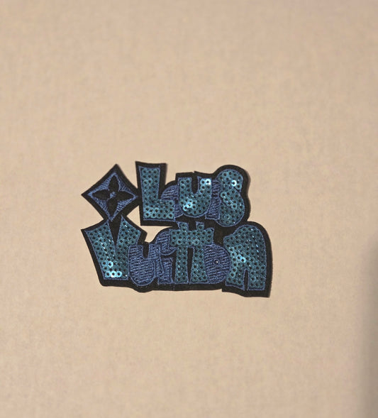 LV Sequin Iron On Patch
