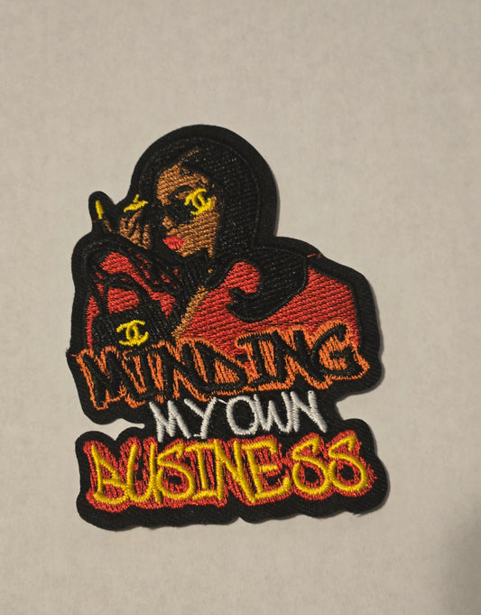 Minding My Own Business CC Iron On Patch