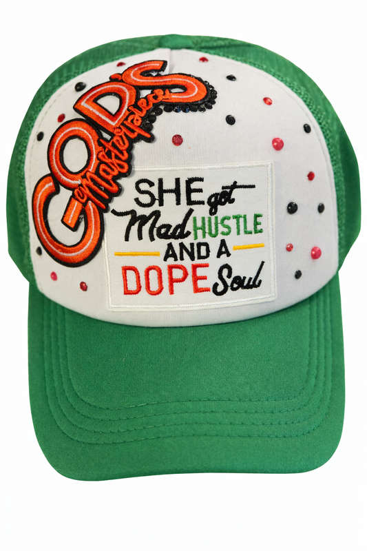 Gods Masterpiece Embellished Trucker Hat - Ready to Ship