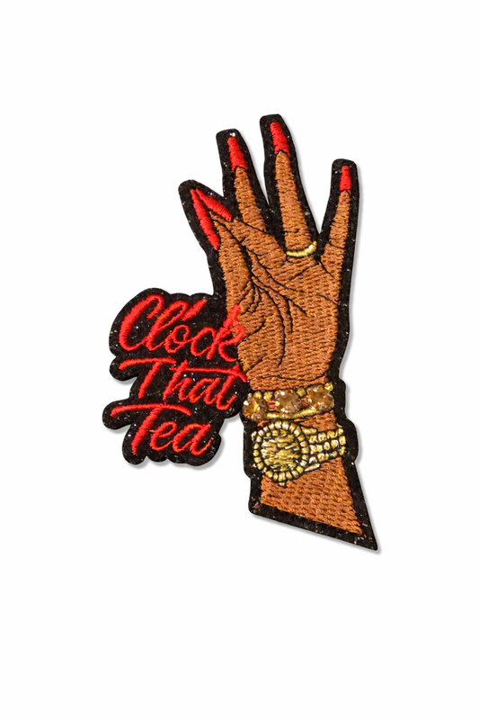 Clock That Tea Embroidered Patch – Ready to Ship