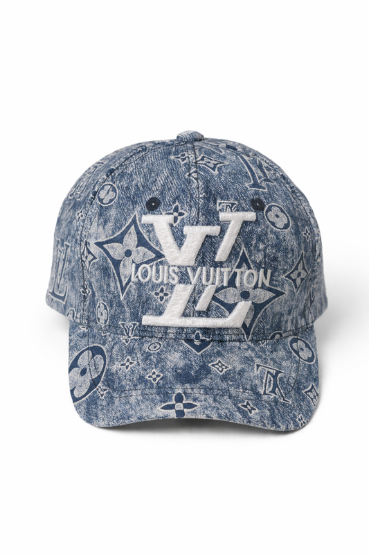 White LV Inspired Baseball Cap-Ready To Ship