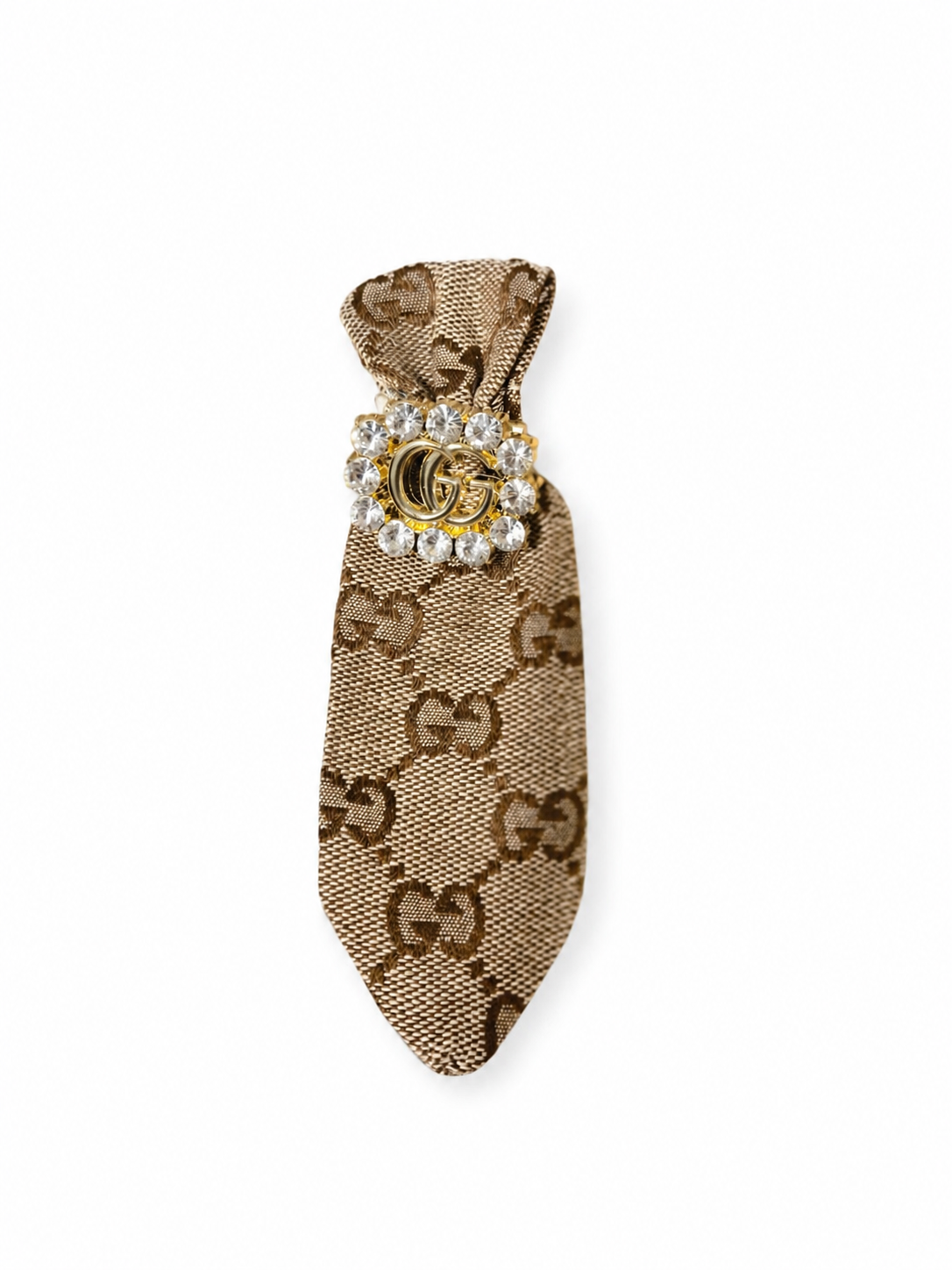 GG Monogram Denim Mini Brooch Tie