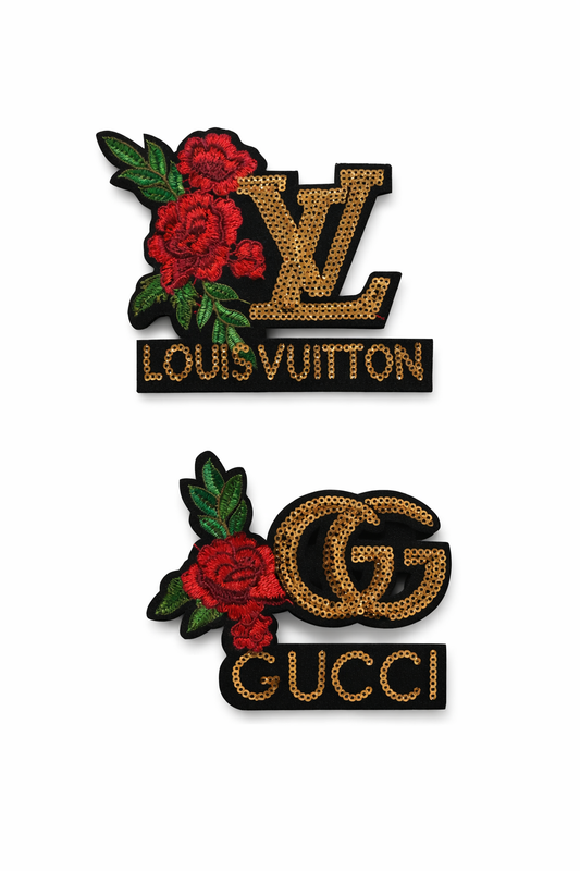 Designer Inspired Iron on Patches ( 2 bundle)