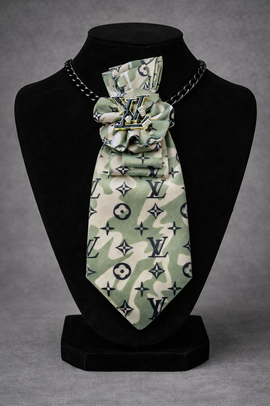 Luxe Camo LV Inspired Necklace Tie