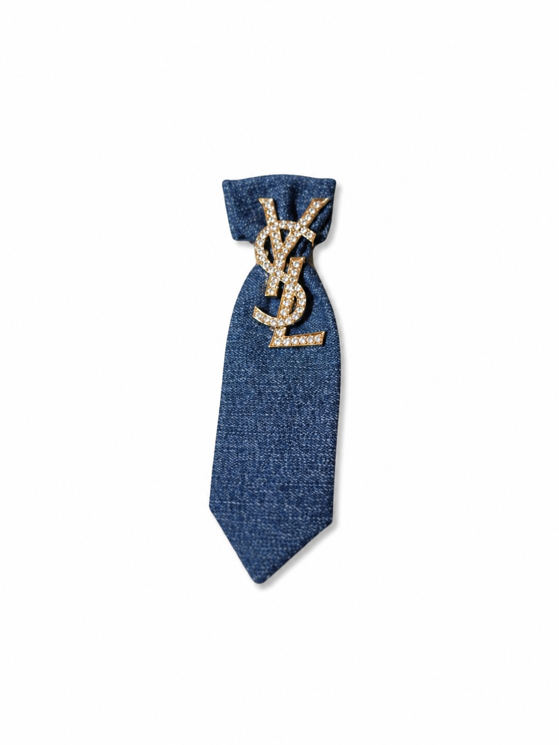 Monogram YSL Mini Brooch Tie