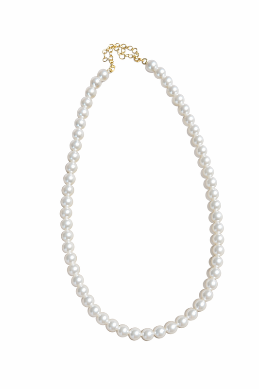 Earth Tone Beaded Pearl Necklace