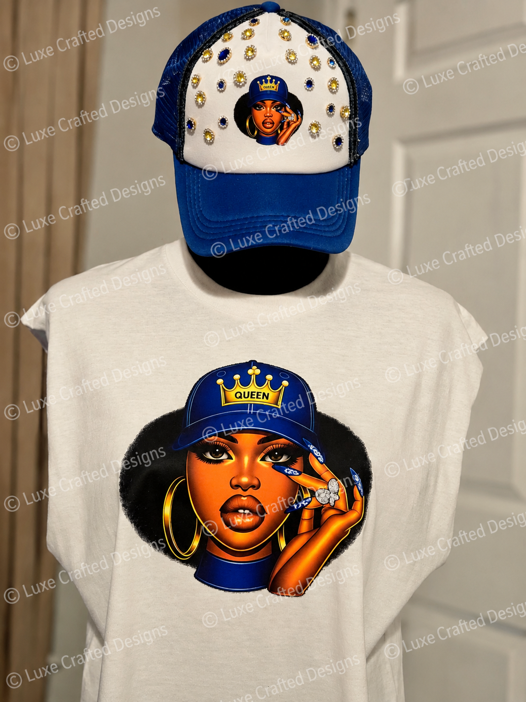 Queen Rhinestone Trucker Hat