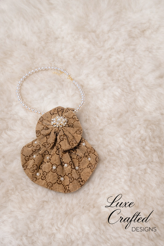 Luxe GG Inspired Ruffled Necklace Tie