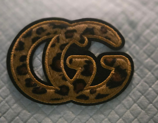 GG Cheetah Chenille Iron On Patch