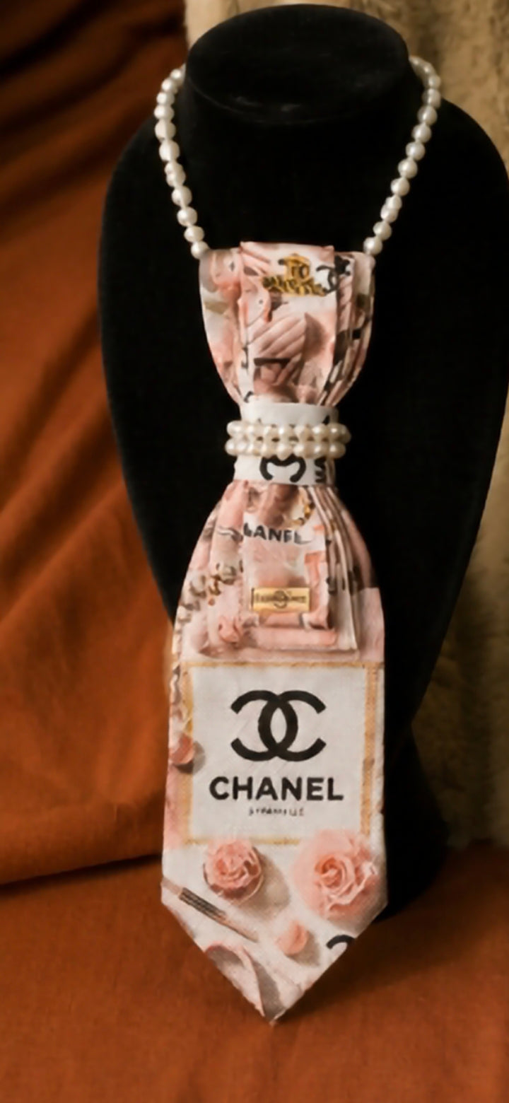 CC Inspired Floral Necklace Tie