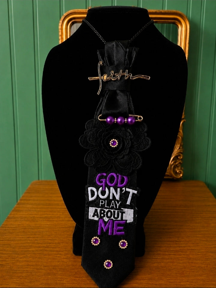 God Don't Play About Me Necklace Tie