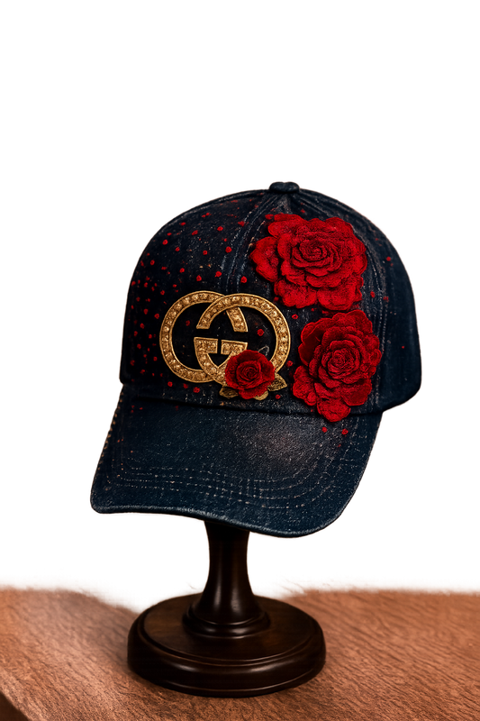 GG Inspired Red Rose Hat