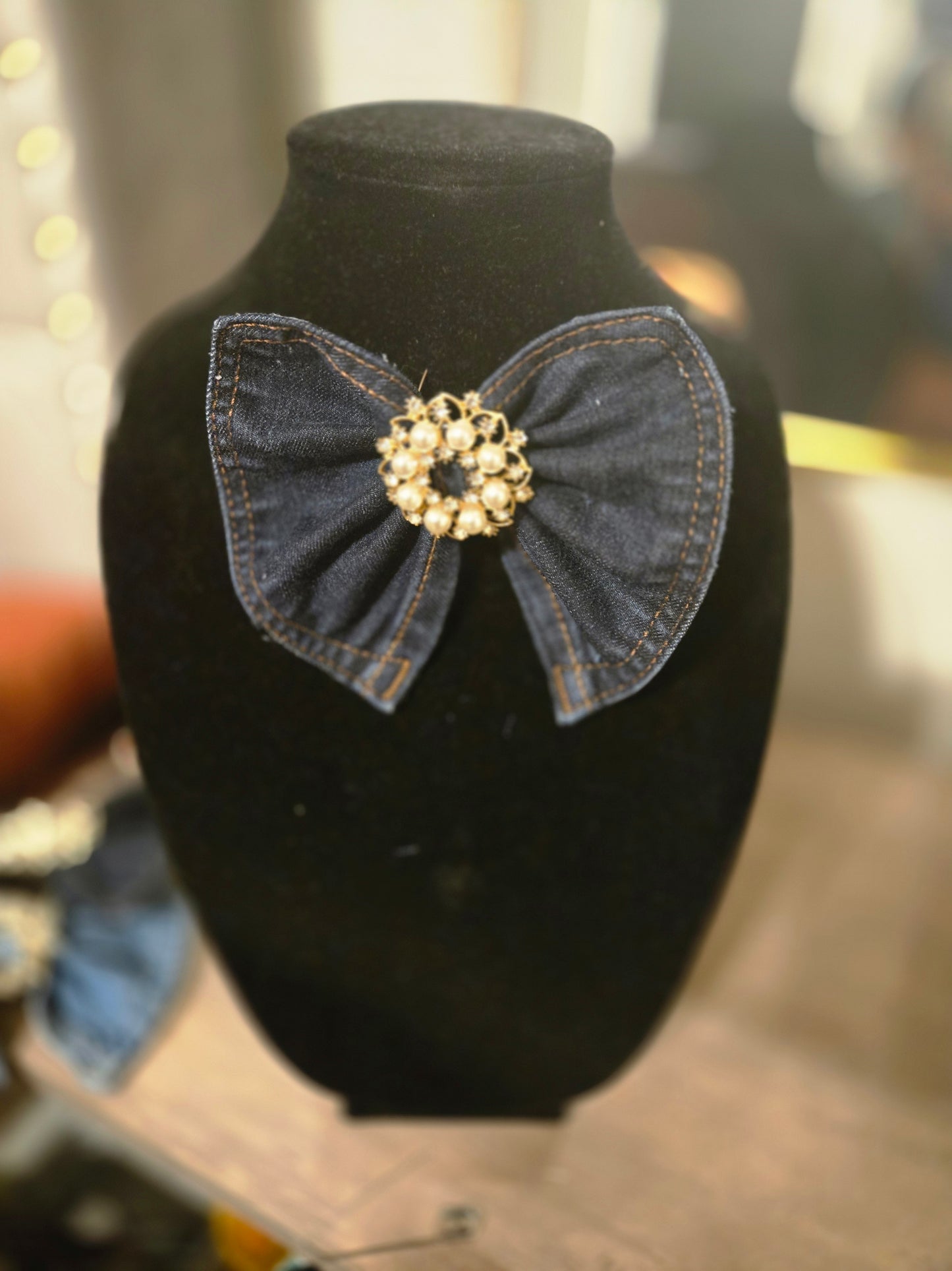 Denim Bow Tie
