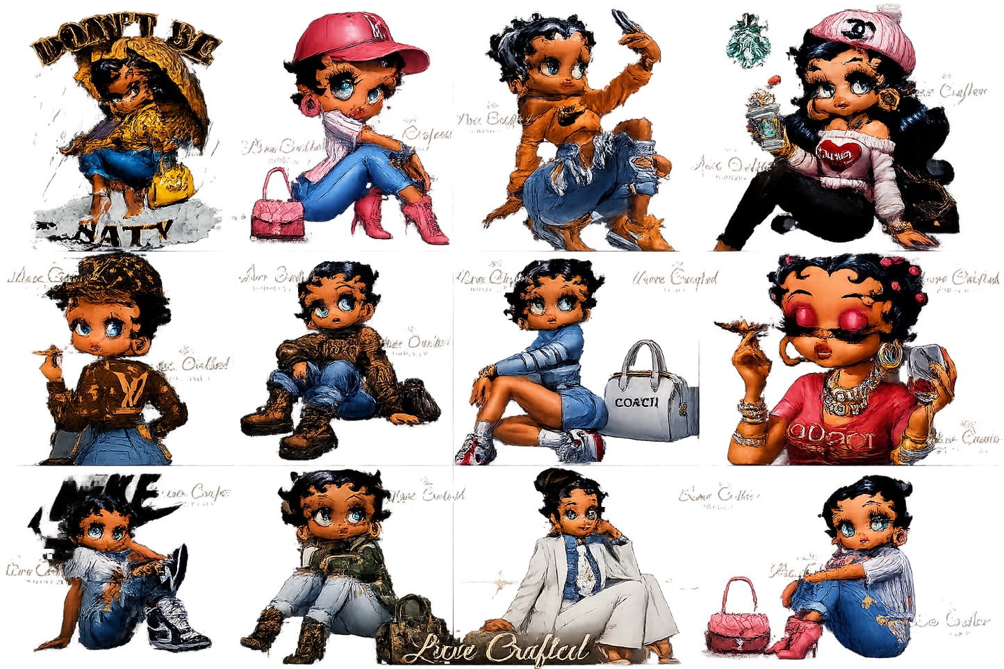 Betty Boop DTF Transfer Sheets Bundle