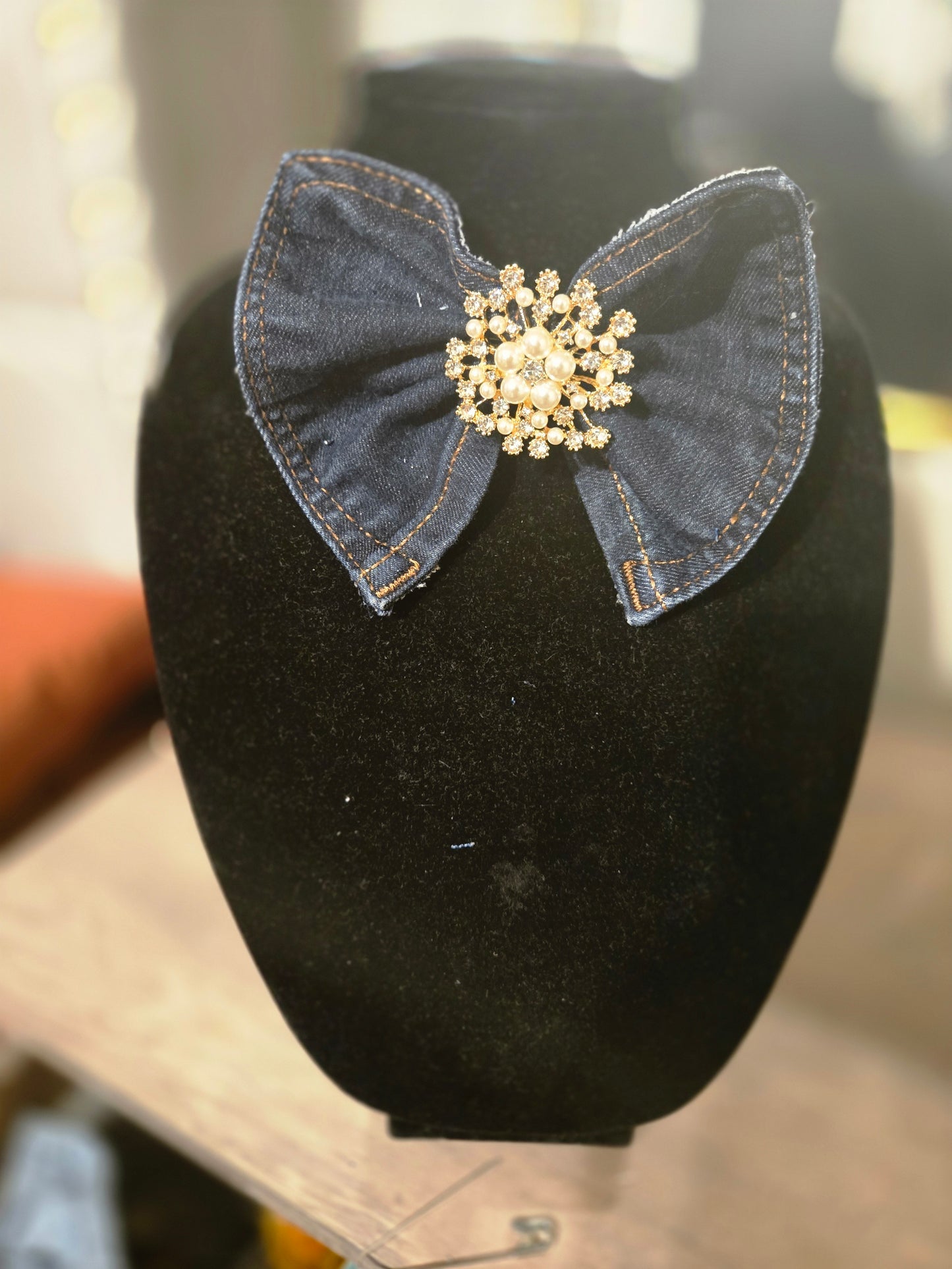 Denim Bow Tie