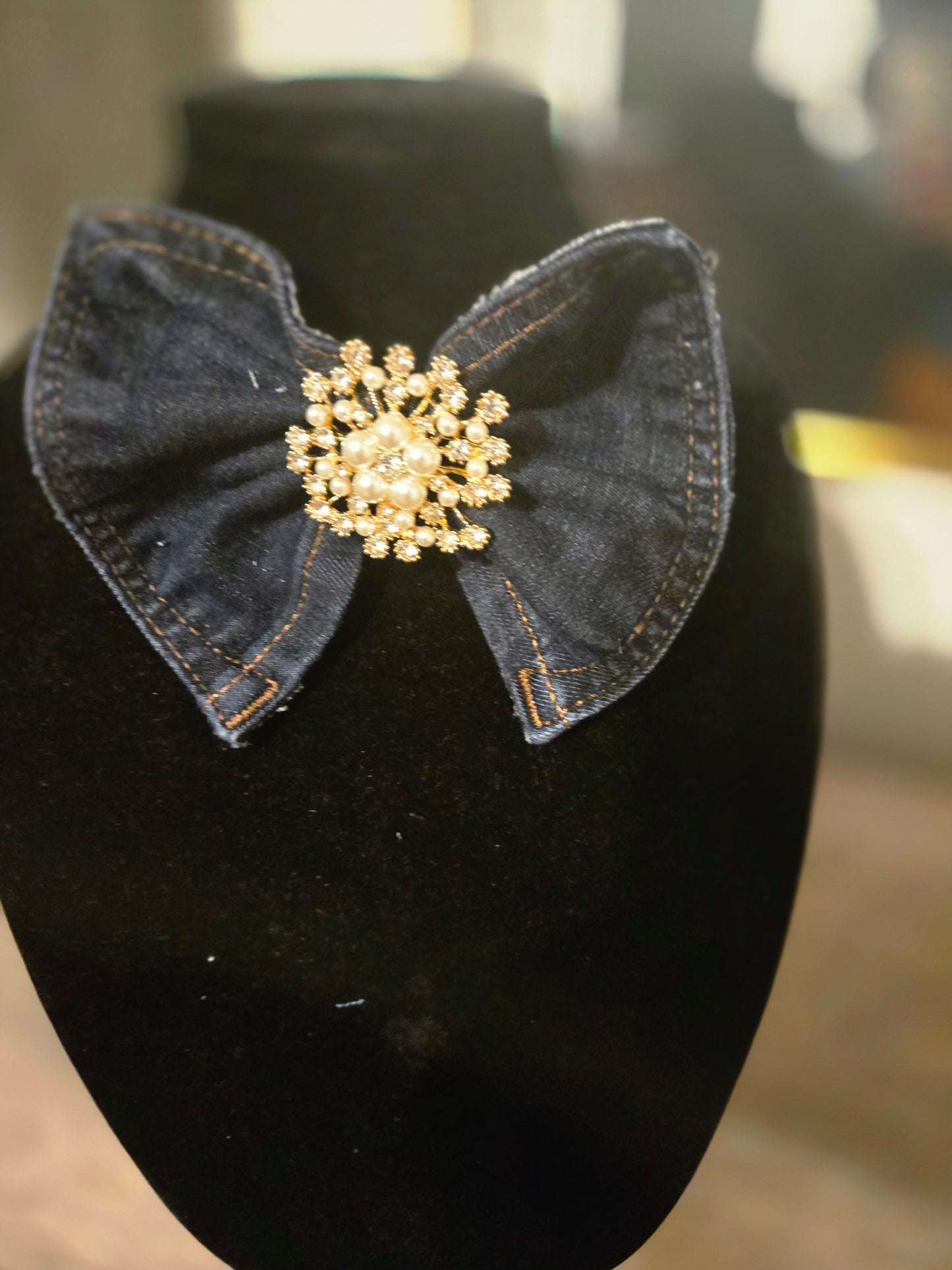 Denim Bow Tie