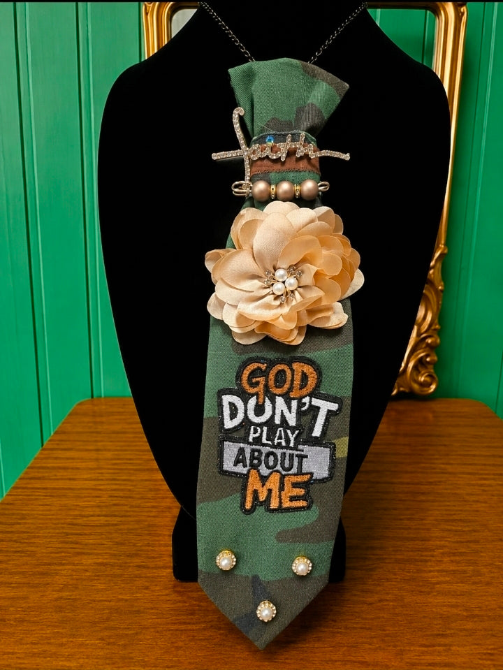 God Don't Play About Me Necklace Tie