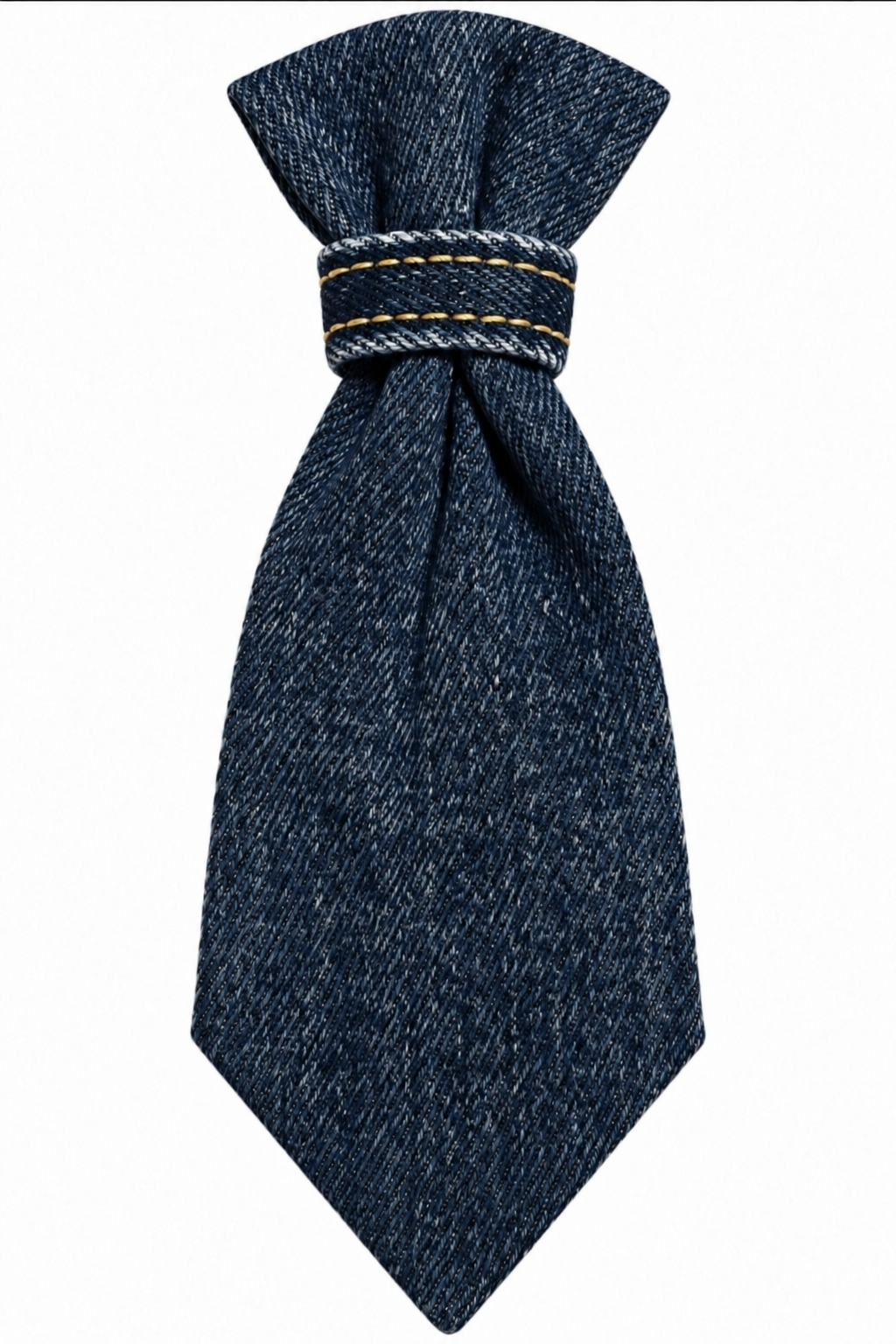 Handmade Denim Necktie Brooch - Blank