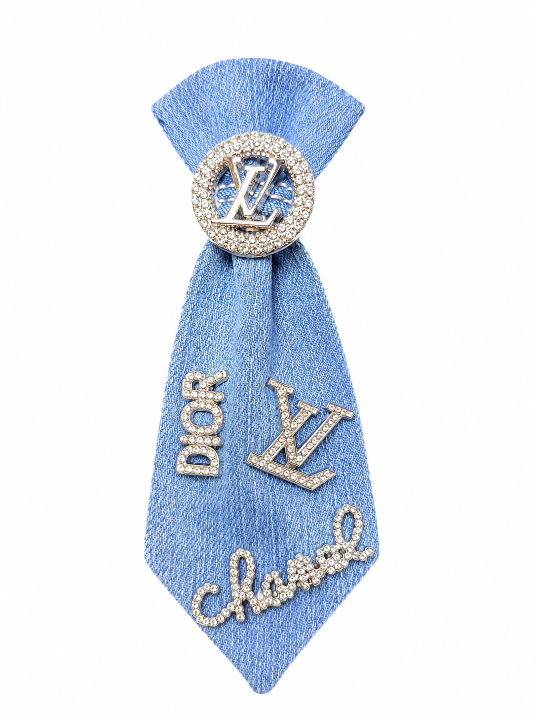 LV Inspired Mini Tie Brooch