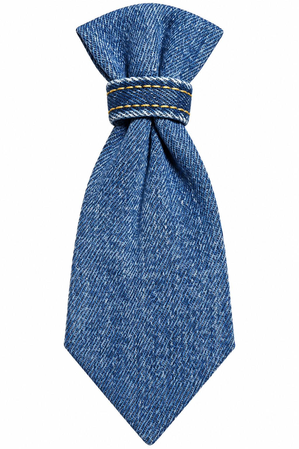 Handmade Denim Necktie Brooch - Blank