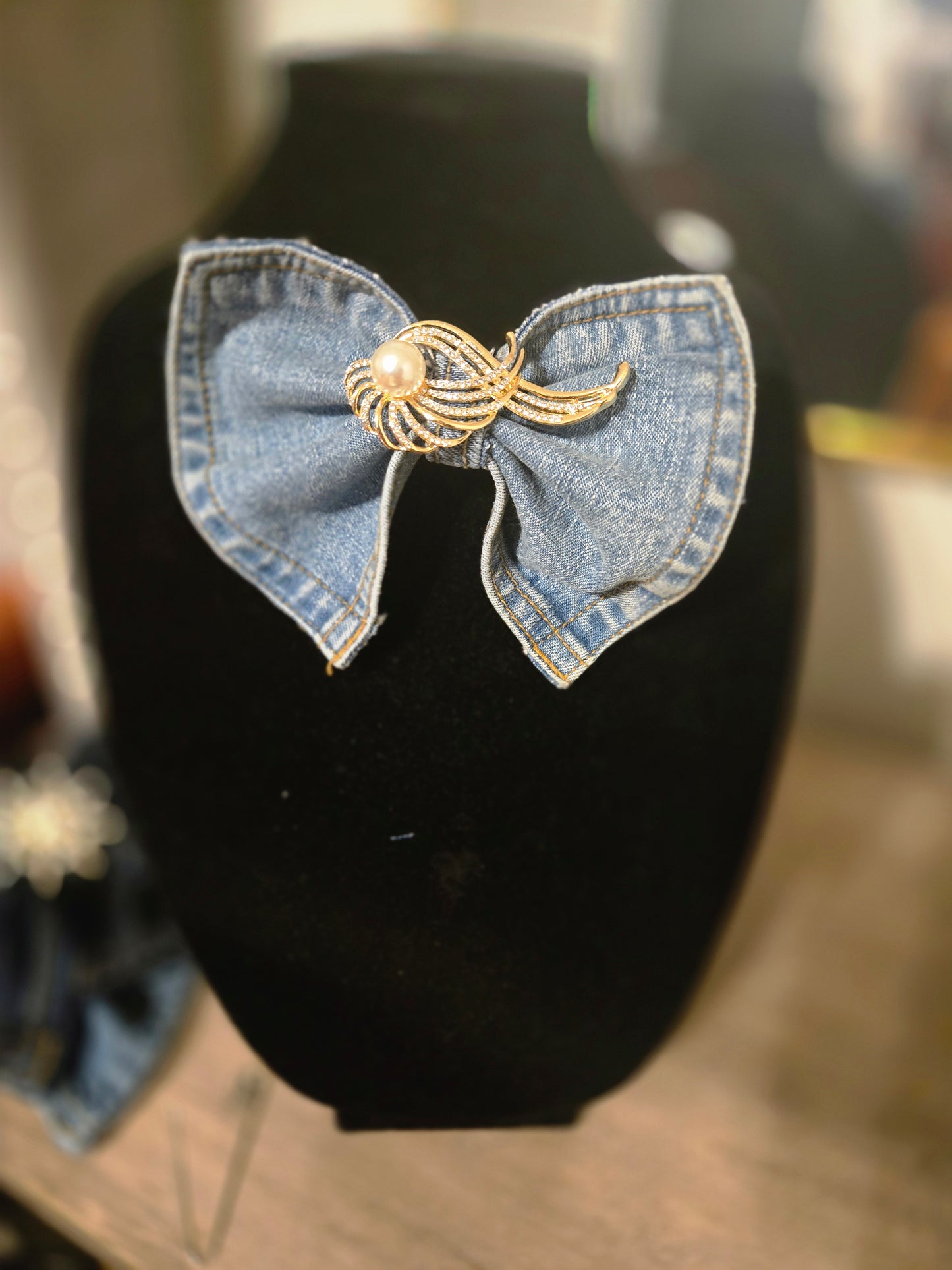 Denim Bow Tie